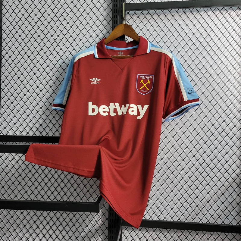 CAMISA DO WEST HAM 21/22 VERMELHO