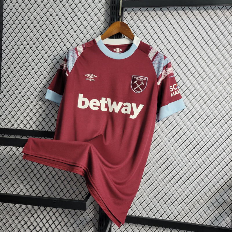 CAMISA DO WEST HAM 22/23 VERMELHO